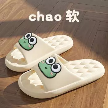 Women Summer Fashion Slippers 2024 New Style Cartoon Men s and Women s Shoes Trend Couple Non-Slip Indoor Outdoor Sandals 36-37 белый