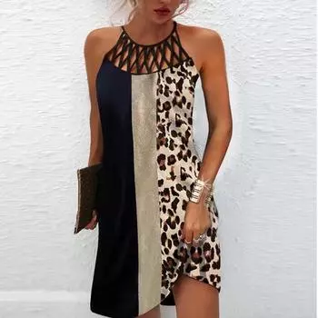 Women Summer Holiday Casual Vest Dress Clothing S темно-синий
