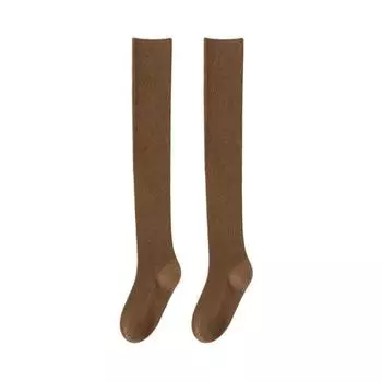 Women Thigh High Socks Extra Long Over The Knee Socks Thick Cotton Knit Boot Stockings Winter Leg Warmers