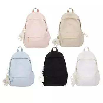Women Travel Backpack Styles Backpack Nylon Backpack Casual Daypacks Student School Backpack Solid Color Rucksack