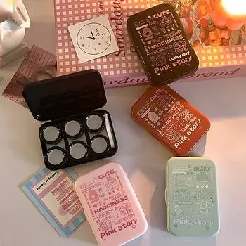 Женский дорожный набор, карманный мини-футляр для контактных линз, дорожный набор, удобный для переноски, зеркальный контейнер для линз