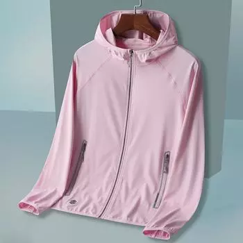 Women Ultrathin Sunscreen Jacket UPF 50+ UV Sun Protection Hoodie Jackets Cycling Fishing Coat Outdoor Sports Ice Silk Sunscreen XXXXL белый