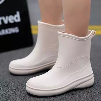 Women Waterproof Rain Boots New Non-Slip Soft Sole Outdoor Hiking Car Wash Kitchen Fashion Shoes 36-40