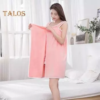 Женское носимое банное полотенце с плечевыми ремнями, регулируемое, мягкое, впитывающее воду, пляжное полотенце для спа-салона, халат для взрослых, юбка, платье