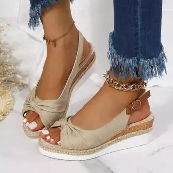 Women Wedges Sandals 2025 New Summer Fashion Women High Quality Platform Sandals Casual Outdoor Women Sandals Designer Shoes 37