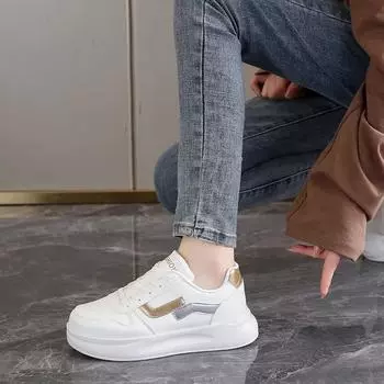 Women White Shoes Women s Sneakers Sports Shoes Versatile Sports Casual Shoes Lightweight Soft Sole Student Thick Bottom Sneakers for Women 42 красный