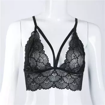 Womens Bralette Lace Bralet Bra Bustier Ladies Crop Tops Cami Tank Tops Vest M