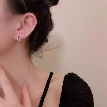 Womens Butterfly Stud Earrings Earrings Round Jewellery 9.7mm*12mm