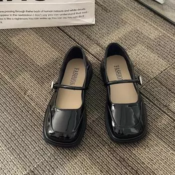 Женские туфли дерби женская обувь кожаные летние мокасины платье новые туфли Мэри Джейн на плоской подошве женские 2024 оксфорды женская обувь Ne 35 бежевый