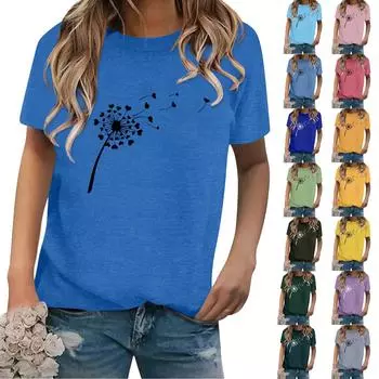 Womens Heart Shaped Print Graphic Solid Pullover Crewneck Short Sleeve Tee Shirt L фиолетовый