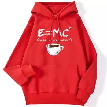 Женская толстовка с капюшоном Energy Milk+Coffee Coffee Cup с забавным принтом, мягкий дышащий свитер, повседневная женская одежда S