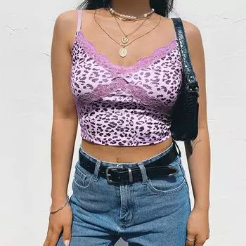 Womens Lace V-Neck Tank Tops Ladies Sleeveless Summer Cami Vest T Shirt Blouse S