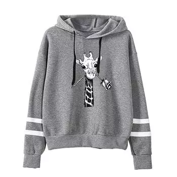 Womens Long Sleeve Hoodie Sweatshirt Letters Hooded Pullover Tops Blouse L