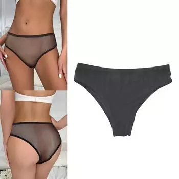 Женские сетчатые трусики с низкой посадкой, дышащие, прозрачные, для вечеринки у бассейна S