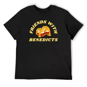 Женская мужская футболка Friends With Benedicts Funny Eggs Benedict, большие фирменные черные футболки для мужчин S белый