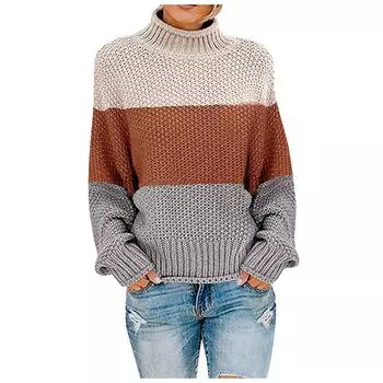 Womens Off The Shoulder Sweater Casual Knitted Loose Long Sleeve Pullover L