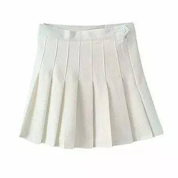 Womens Slim Girls Thin High Waist Pleated Tennis Skirts Mini Dress Playful L