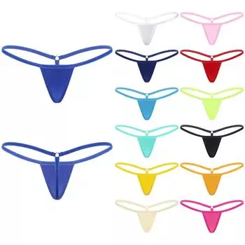 Womens T-Back G-String Micro Panties Low Rise Stretchy Waistband One Size