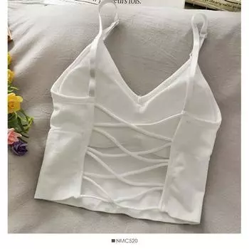 Womens Tops Sexy Tank Top off Shoulder Sleeveless Camisole White One size