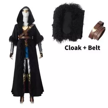 Wonder Woman Diana Prince Cosplay Cape Belt Set Halloween Party Performance S