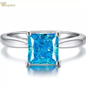 Wong Rain, 100% стерлинговое серебро 925 пробы, Reddice Cut, 1,5 CT, AAAAA, цирконы, драгоценный камень, свадебное обручальное кольцо для женщин, ювелирные изделия