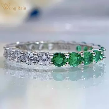 Wong Rain, 100% стерлинговое серебро 925 пробы, цирконы, драгоценный камень, романтическое обручальное кольцо, простое повседневное кольцо для женщин, ювелирные изделия, подарки