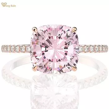 Wong Rain 100% стерлингового серебра 925 пробы с цирконом и драгоценным камнем, обручальное кольцо, ювелирные изделия, оптовая продажа