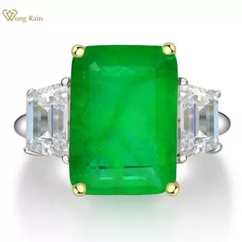 Wong Rain из стерлингового серебра 925 пробы с цирконами, драгоценный камень, камень для свадьбы, обручальное кольцо, ювелирные изделия