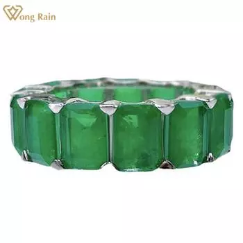 Wong Rain Элегантное винтажное кольцо из стерлингового серебра 925 пробы AAAAA с цирконами, драгоценный камень, обручальное кольцо, кольцо, ювелирные изделия, рождественские подарки