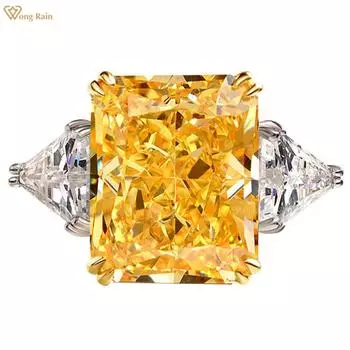 Wong Rain Роскошное кольцо из стерлингового серебра 925 пробы с цирконами и драгоценными камнями, обручальное кольцо для женщин, ювелирные изделия, подарки