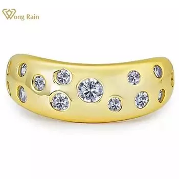 Wong Rain Винтажное кольцо из стерлингового серебра 925 пробы AAAAA с цирконами и драгоценными камнями, изысканное индивидуальное кольцо для женщин, ювелирные изделия, подарки для свадебной вечеринки