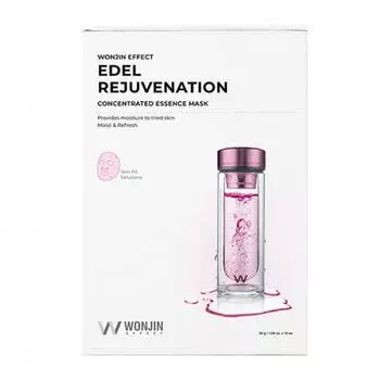 WONJIN EFFECT EDEL Rejuvenation Concentrated Essence Mask 10 шт., Антивозрастная, Увлажняющая, Корейская косметика, Kbeauty, образец