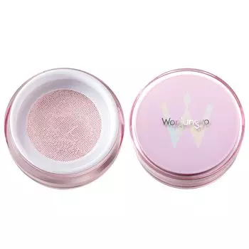 Wonjungyo Fixing Blur Powder N Пудра для лица, предотвращающая осыпание макияжа, простая, 13 г, мягкая текстура для покрытия пор (01 Розовый)