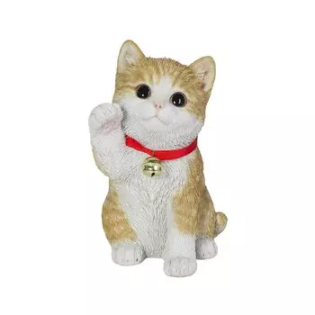 Woobia Biscuit White Lucky Cat Поднимает правую руку x 10 x Кукольная фигурка, украшение для сада, животное, кошка 12,5 16,9 см H19217-5