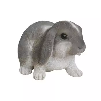Woobia Holland Lop Ear xx Кукла Фигурка Украшение Животное Садовое Украшение Кролик (Белый Серый) 22,2 13,8 14,5 см H11310-6