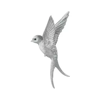 Woobia Hovering Swallow Magnet Silver x x Doll Figure Ornament Animal Garden Decoration Bird 12.8 3.8 8.5cm H24109-13