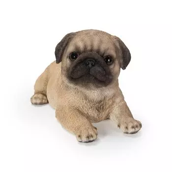 Woobia Мопс лицом вниз xx 11 см кукла фигурка украшение животное садовое украшение собака H21174 20,5 11,8 серый