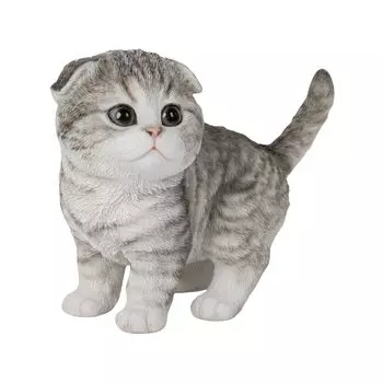 Woobia шотландская вислоухая серая 18 x x 15 см кукольная фигурка украшение животное садовое украшение кошка H24084 левая сторона 10.5