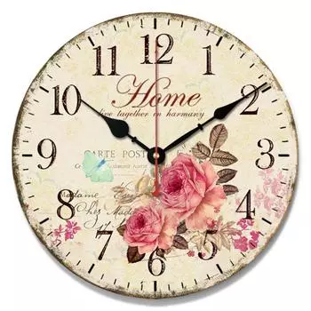 Wood Clock Easy Installation Silent Ticking Durable Home And Office Woodiness Wall Clock Round Clock