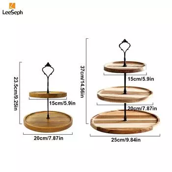 Wood Cupcake Stand, Dessert Display Tiered Cake Holder Serving Tray, Dessert Table for Birthday Party, Tea Party, Wedding