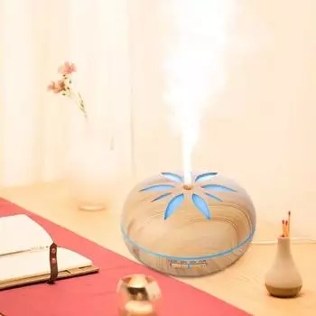 Wood Grain Aromatherapy Machine Petal Ultrasonic with Bluetooth Music Humidifier Aromatherapy Essential Oil Diffuser