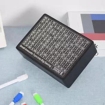 Wood Money Box Bank 7.5x5.5x2.3inch Kids Saving Pot Practical