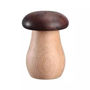 Wood Mushroom Toothpick Holder Dispenser Creative Walnut Wood Cute Mushroom Head Toothpick Dispenser For Home Kitchen Restaurant