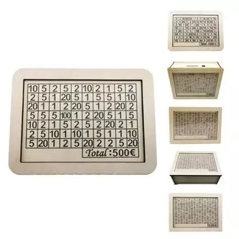 Wood Piggy Bank 500/1000/2000/3000/5000/10000 Money Bank Money Storage Box Euro Money Box Girls 10000