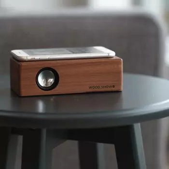 WOOD SHOW Просто поместите музыку со смартфона Музыка со смартфона Расширяет звучание вашего портативного устройства Без подключения Bluetooth Усиливает звук, просто поместив