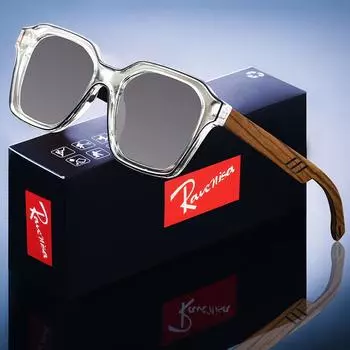 Wood Sunglasses For Men Women Polarized Sun glasses Wooden Glasses Frames Oculos De Sol Feminino Polarized зелёный