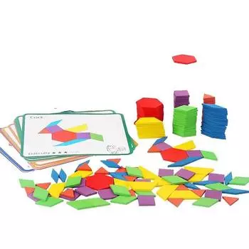 Wooden 155 Kids Piece Creative Puzzle Set With Shape And Color Cognition