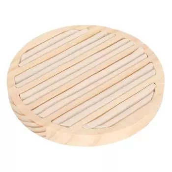 Wooden 6 Slots Round Ring Earring Tray Stackable Beautiful Showcase Display Jewelry Organizer Tray