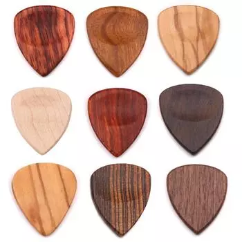 Wooden Acoustic Guitar Plectrums Thickness 0.58-1.5Mm Red Sandalwood Rosewood Wood Colors Guitar Accessories кленовый