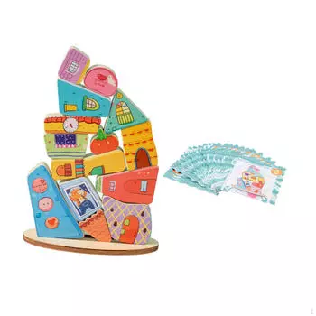 Wooden Balance Block Stacking Toy,Building Blocks Game,for Kids Gifts Toys Educational